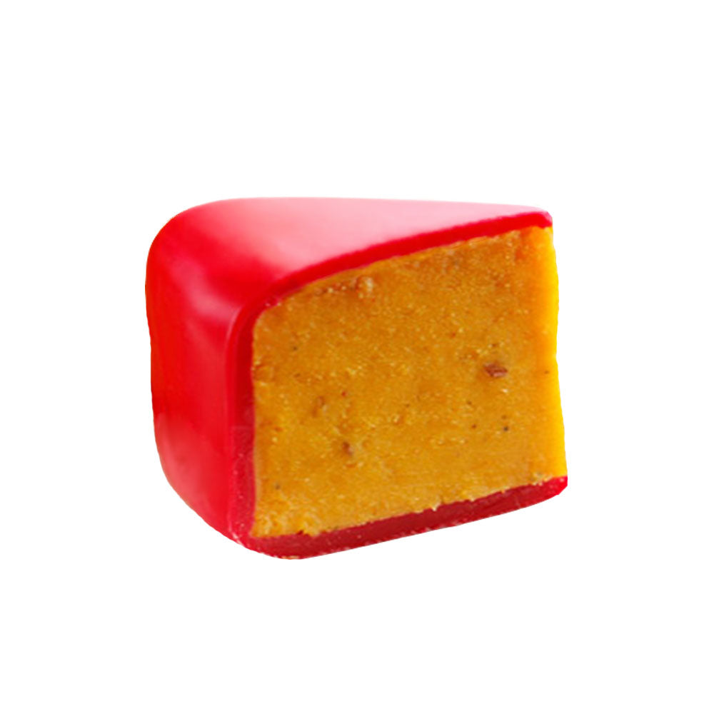 The Cheese Man matured Red Leicester cheddar cheese, a traditional British aged cheddar with a rich, nutty flavour and firm crumbly texture, part of a premium gourmet cheese selection.