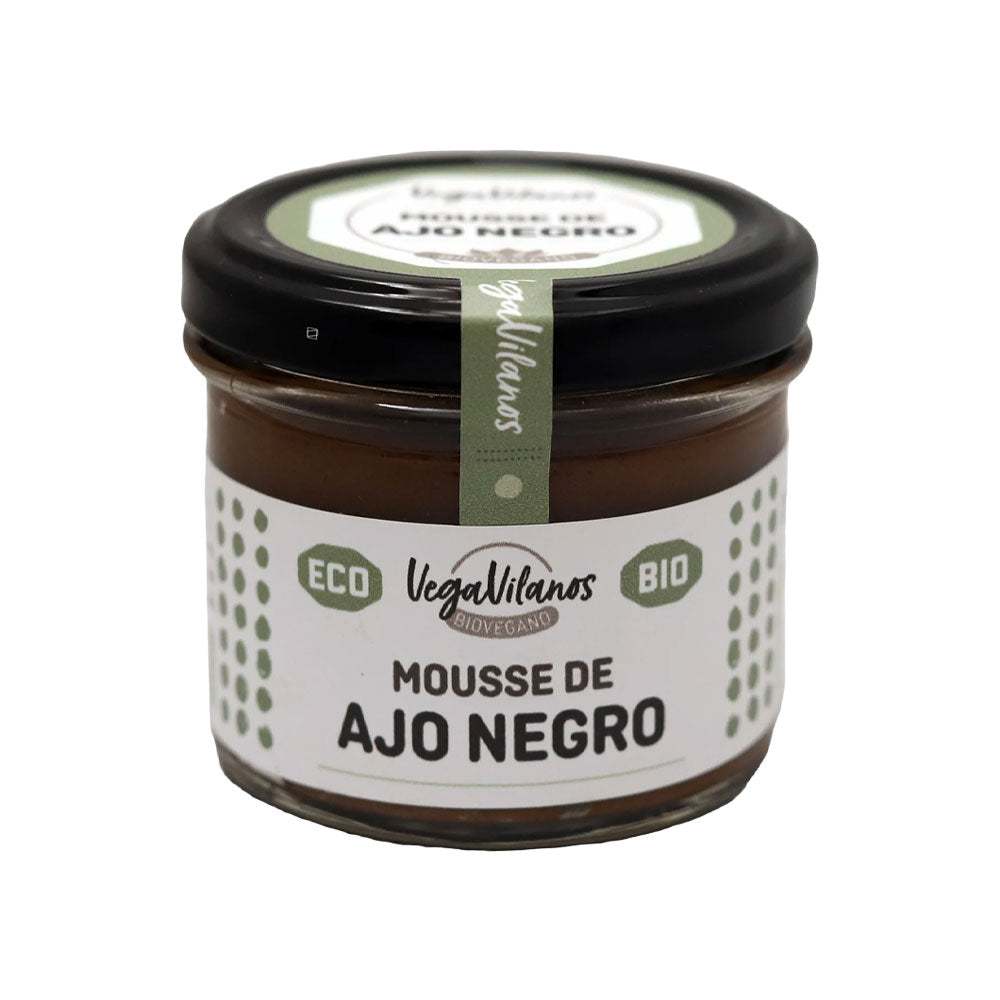 Vegavilanos Black Garlic Mousse 100g jar - AED 22.50 - The Cheese Man Sauces, Creams & Spreads