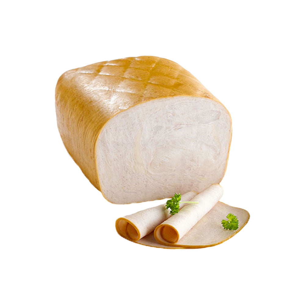block of formed white chicken