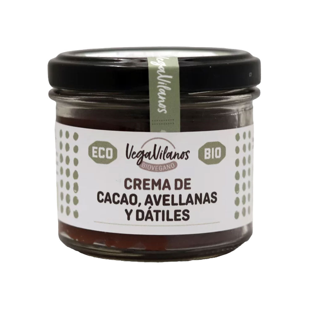 Vegavilanos Hazelnut Cocoa Date Cream 100g jar