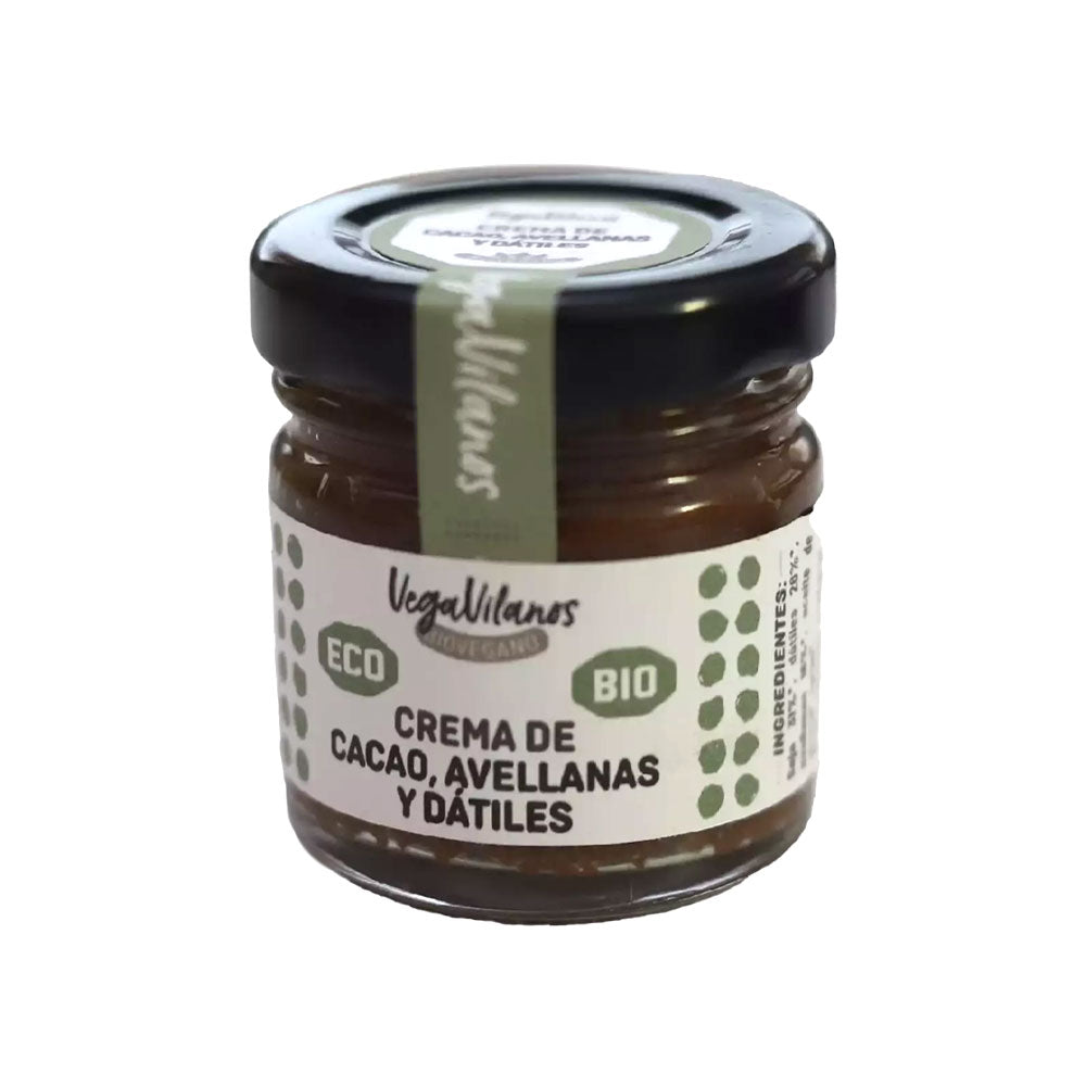 Vegavilanos Hazelnut Cocoa Date Cream 35g jar